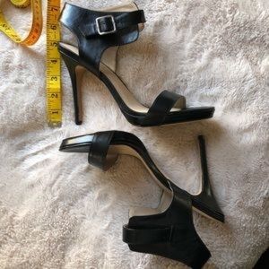 BCBG Generation black leather high heels